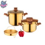 زود پز دوقلو کرکماز مدل طلایی 5و7 لیتر - تصویر 2